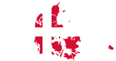 Grafik: Danmarkskort som dansk flag